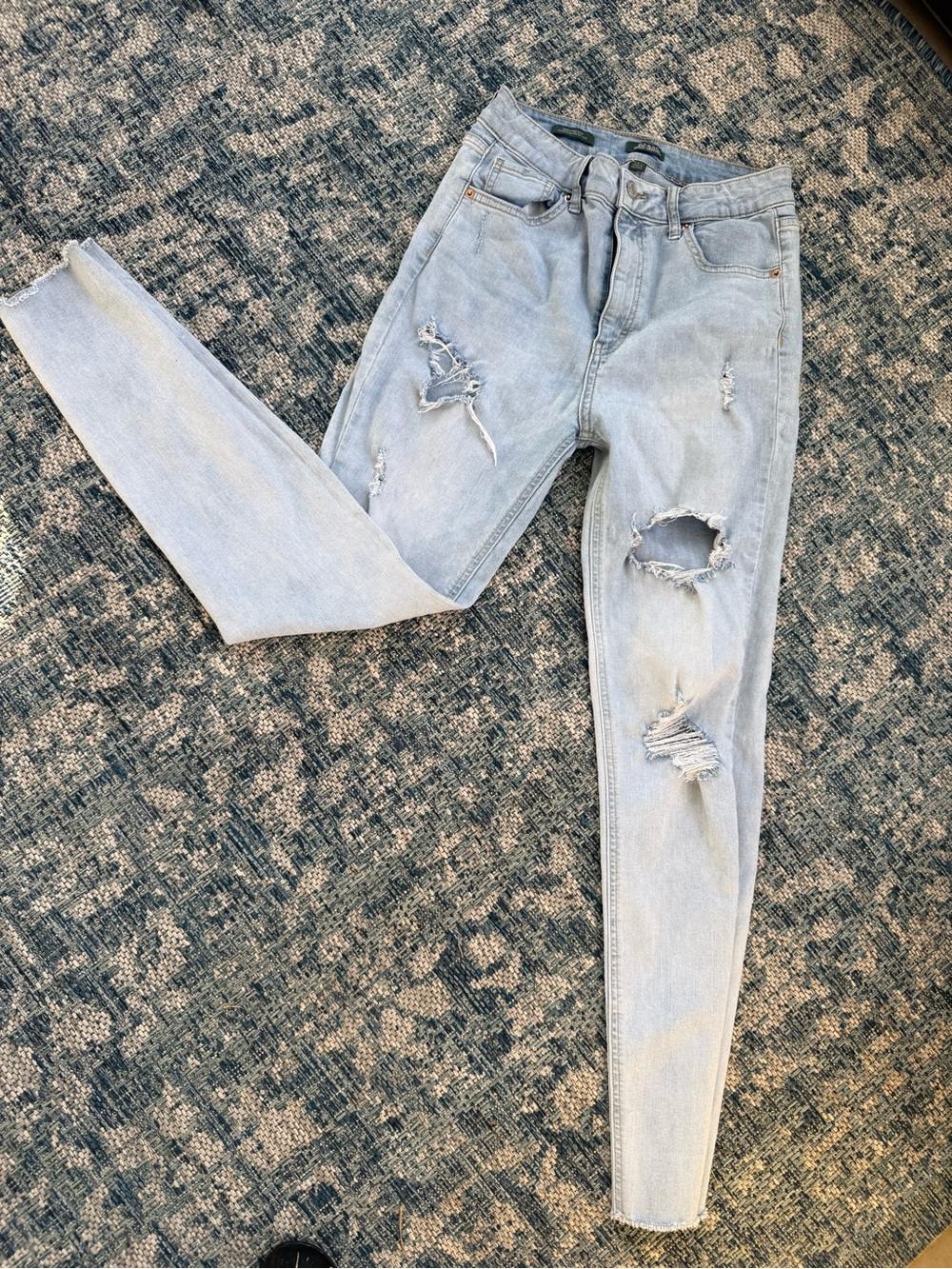 wild fable Light Blue Distressed Skinny Jeans